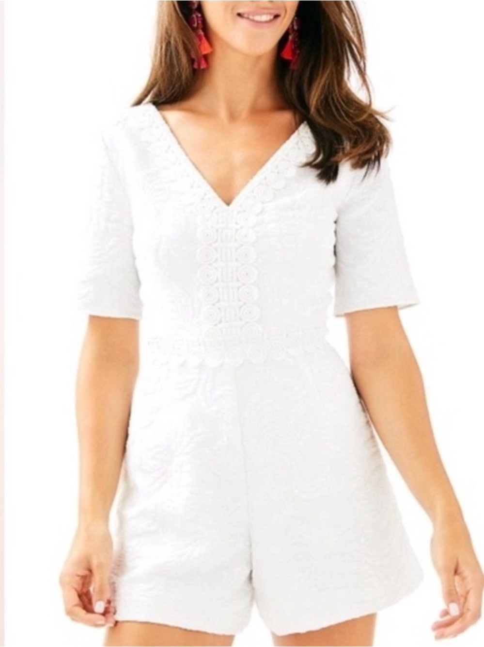 Lilly Pulitzer Zina Pineapple Jacquard Romper- size 2